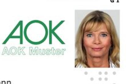 elektronische Gesundheitskarte mit Passbild